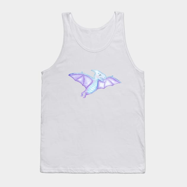 Cute Pterodactyl Tank Top by DreamLoudArt